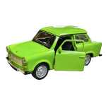 Macheta Trabant 601 verde 1:34 Welly  metal cu usi deschise si mecanism pull back - imagine 2