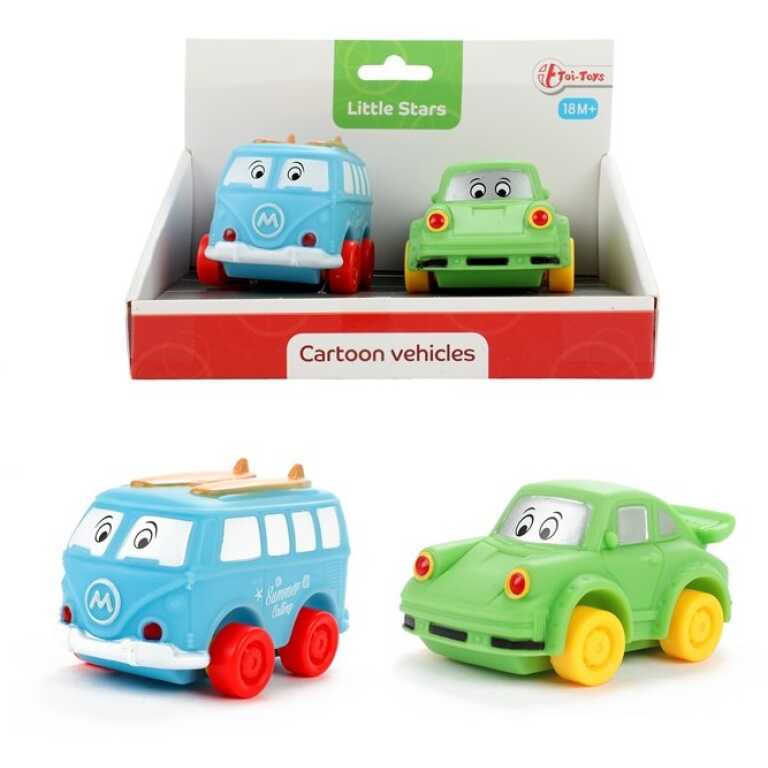 Jucarii pentru Bebelusi Set 2 Avioane Animate din Material Moale Toi-Toys Little Stars