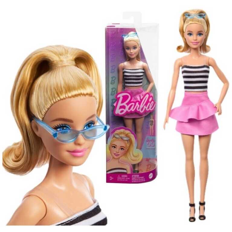 Papusa Barbie Fashionistas Originala Mattel Jucarie pentru Fete cu Ochelari de Soare