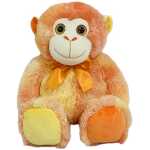 Jucarie de plus Sunkid Maimutica portocalie cu botic alb 54 cm