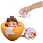 Jucarie antistres Disney Princess ceasca de ceai cu figurina squishy surpriza pop up - imagine 15