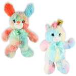 Jucarie de plus Unicorn curcubeu cu papion turcoaz 54 cm - imagine 2