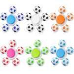 Jucarie antistres Fidget Spinner cu ventuza si lumini LED model mingi de fotbal