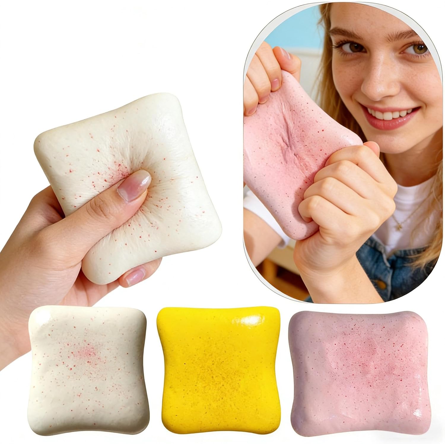 Jucarie antistres Squishy paine toast cu revenire lenta si aroma placuta Jucarie antistres Squishy paine toast cu revenire lenta si aroma placuta