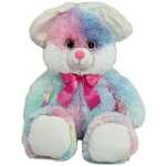 Jucarie de plus Sunkid Iepuras multicolor in nuante pastel 54 cm