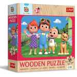Puzzle din lemn CoComelon Trefl 24 piese pentru copii si prescolari