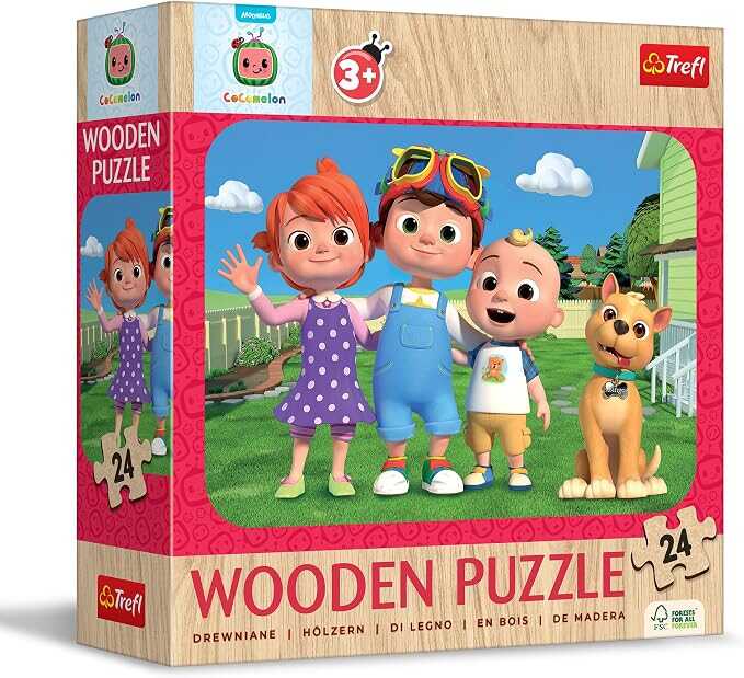 Puzzle din lemn CoComelon Trefl 24 piese pentru copii si prescolari Puzzle din lemn CoComelon Trefl 24 piese pentru copii si prescolari - imagine 1