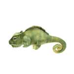 Jucarie de plus camaleon verde si realist 28 cm moale si catifelat