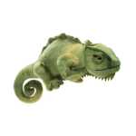Jucarie de plus camaleon verde si realist 28 cm moale si catifelat - imagine 2