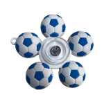 Jucarie antistres Fidget Spinner cu ventuza si lumini LED model mingi de fotbal diverse colori