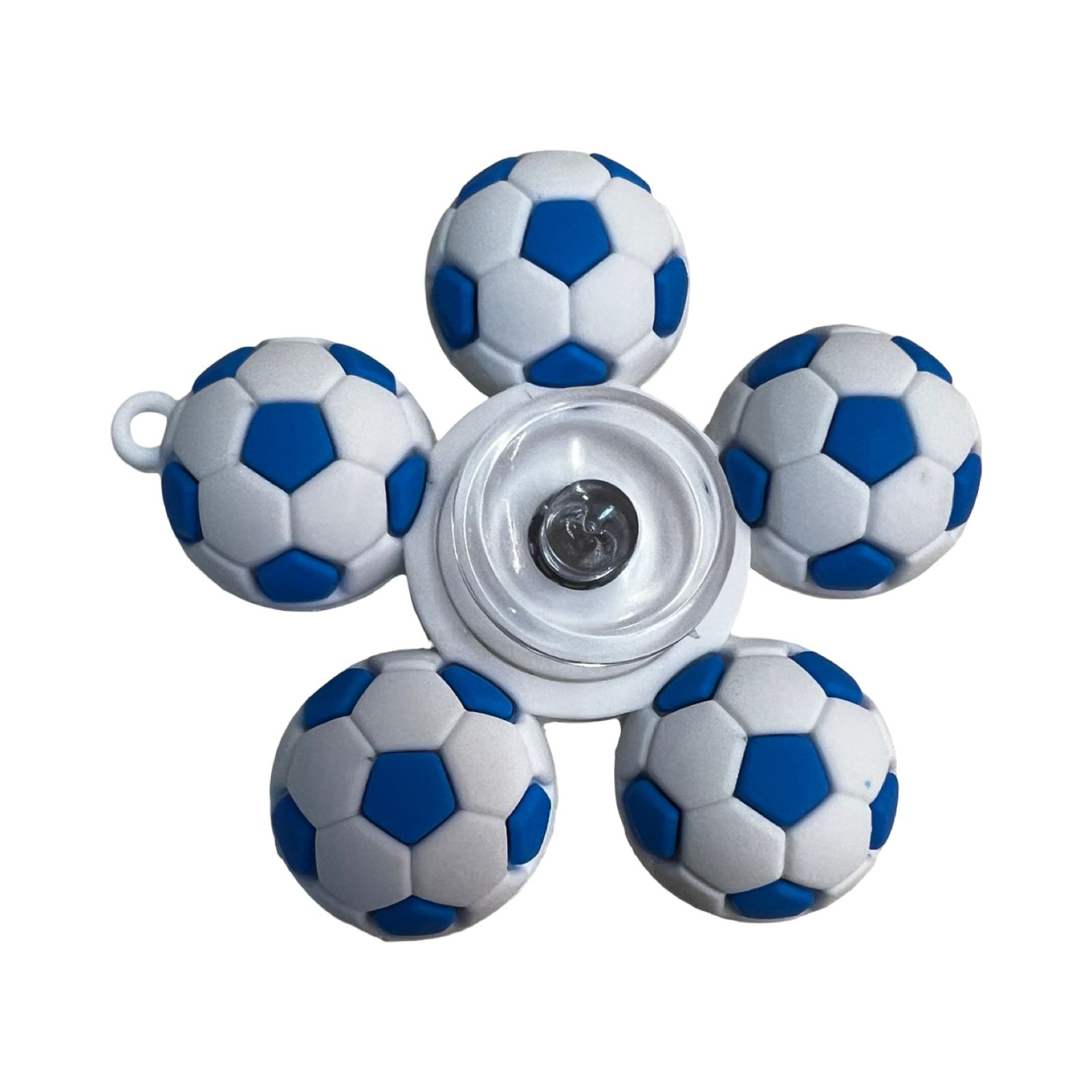 Jucarie antistres Fidget Spinner cu ventuza si lumini LED model mingi de fotbal Jucarie antistres Fidget Spinner cu ventuza si lumini LED model mingi de fotbal diverse colori - imagine 1