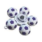 Jucarie antistres Fidget Spinner cu ventuza si lumini LED model mingi de fotbal diverse colori - imagine 6