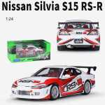 Macheta Nissan s-15 rs-r scara 1/24 alb si rosu