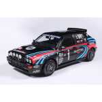 Macheta Lancia Delta integrale. tri. to biason a. sacco monte carlo scara 1/18 negru rosu si albastru - imagine 3