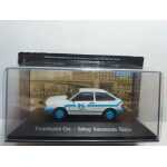 Macheta Volkswagen gol sabesp saneamento basico scara 1/43 alb si albastru - imagine 5