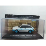 Macheta Volkswagen gol sabesp saneamento basico scara 1/43 alb si albastru - imagine 5