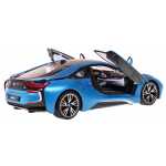 Macheta Bmw i8 2015 albastru scara 1/24 Welly - imagine 5