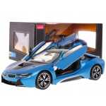 Macheta Bmw i8 2015 albastru scara 1/24 Welly