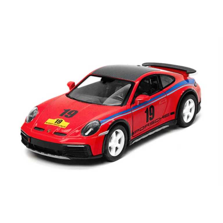 Macheta Porsche 911 rallye editie cu grafica speciala scara 1/32-38 rosu
