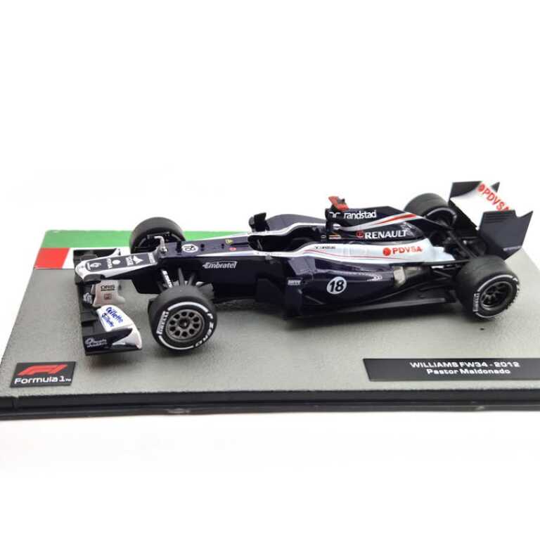Macheta Formula 1 2012 williams fw34 #18 Pastor Maldonado scara 1/43 albastru si alb