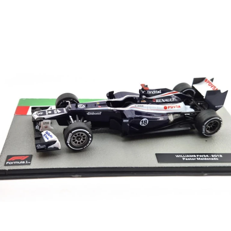 Macheta Formula 1 2012 williams fw34 #18 Pastor Maldonado scara 1/43 albastru si alb