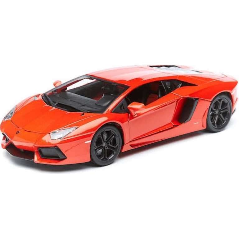Macheta Lamborghini Aventador scara 1/18 portocaliu