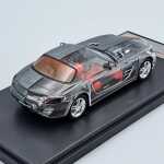 Macheta Mercedes benz sls amg 2011 editie limitata matt grey cu elemente transparente si interior rosu scara 1/43