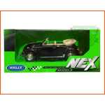 Macheta Volkswagen Beetle cabrio 1960 scara 1/24 negru - imagine 3