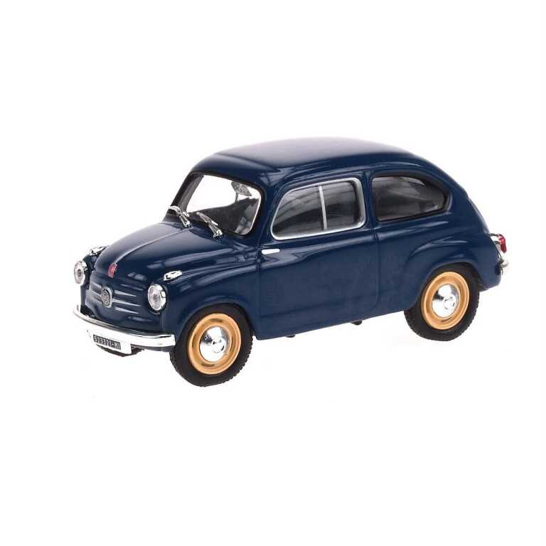 Macheta Fiat 600 scara 1/43 albastru 1957
