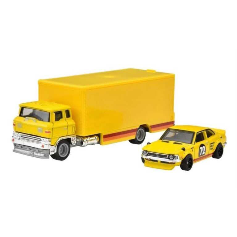 Macheta transportor auto 1972 Toyota Corolla levin & sukura sprinter truck seria Team Transport scara 1/64