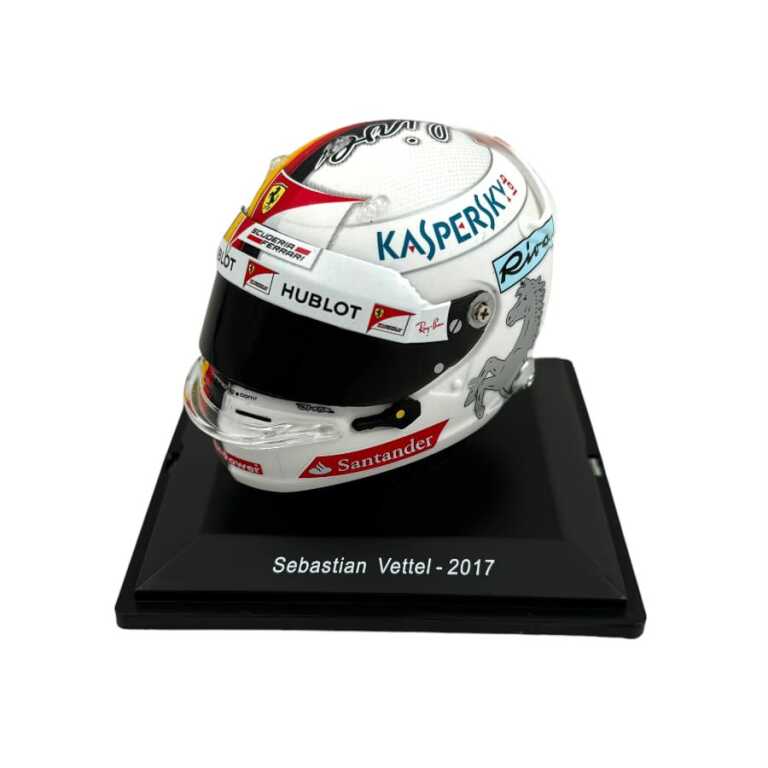 Macheta Casca Formula 1 Sebastian Vettel 2015 scara 1/5 alb