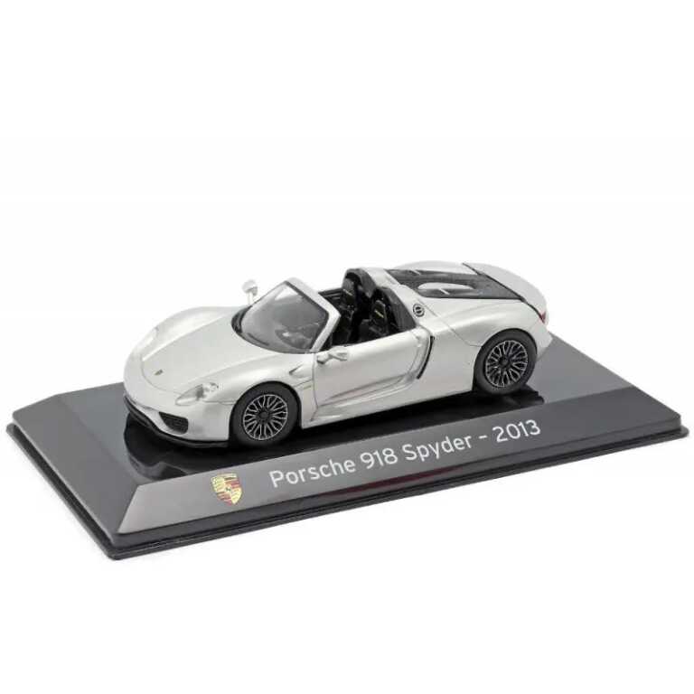 Macheta Porsche 918 spyder 2013 scara 1/43 argintiu