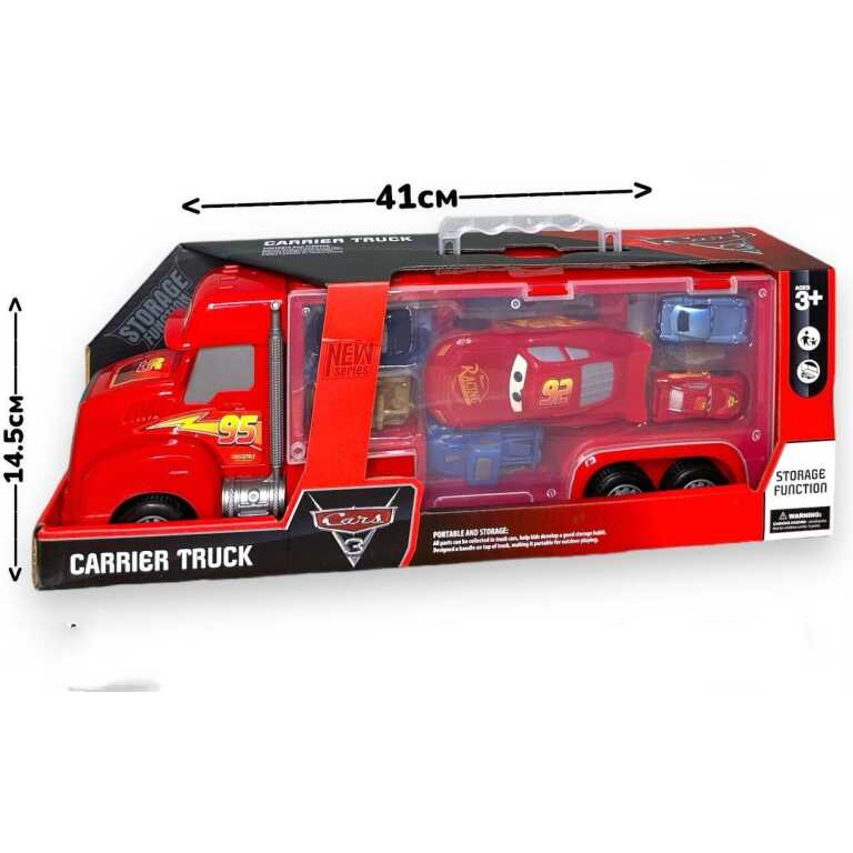 Camion Transportor Cars cu 5 Masinute Lumini si Sunete 41 cm