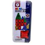 Set Constructie Magnetic Mini 30 Piese cu Cutie Metalica de Transport - imagine 4