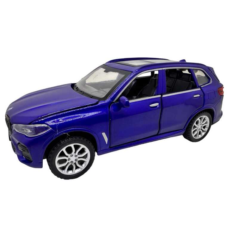 Macheta Auto BMW X5 Albastru 1:28 Metal Die-Cast