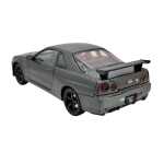 Macheta Auto Nissan Skyline GT-R R34 Carbon Look Metal Die-Cast 1/24 sunet lumini deschide usile si capotele - imagine 8