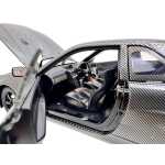Macheta Auto Nissan Skyline GT-R R34 Carbon Look Metal Die-Cast 1/24 sunet lumini deschide usile si capotele - imagine 11