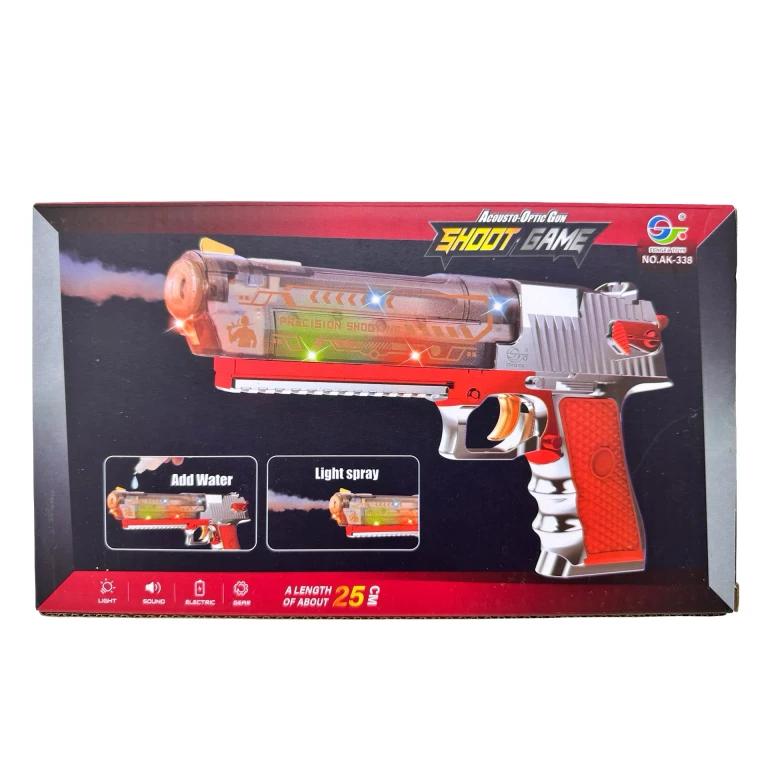 Pistol de Jucarie cu Aburi Lumini si Sunete 25 cm