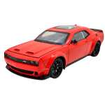 Macheta Auto Dodge Challenger SRT Hellcat Rosu 1:24 Metal Die-Cast cu Lumini si Sunete