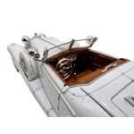 Macheta Auto Mercedes-Benz 500K alb Special Roadster 1936 1:18 Metal Die-Cast - imagine 11