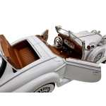 Macheta Auto Mercedes-Benz 500K alb Special Roadster 1936 1:18 Metal Die-Cast - imagine 13