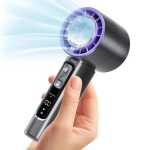 Ventilator portabil cu sistem de producere gheata Peltier Ice Cooling viteza turbo si afisaj display digital