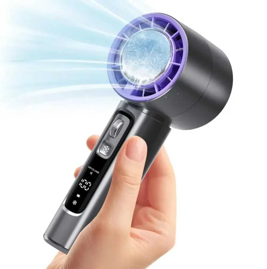 img_0870 Ventilator portabil cu sistem de producere gheata Peltier Ice Cooling viteza turbo si afisaj display digital - imagine 1