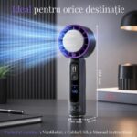 Ventilator portabil cu sistem de producere gheata Peltier Ice Cooling viteza turbo si afisaj display digital - imagine 5