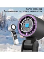 Ventilator portabil cu sistem de producere gheata Peltier Ice Cooling viteza turbo si afisaj display digital - imagine 2