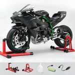Motocicleta de colectie diecast 1:6 Kawasaki H2R metal Fum Real cu lumini sunete pornire din cheie roata care se invarte din acceleratie - imagine 9