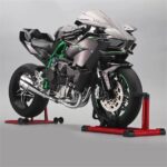 Motocicleta de colectie diecast 1:6 Kawasaki H2R metal Fum Real cu lumini sunete pornire din cheie roata care se invarte din acceleratie - imagine 10