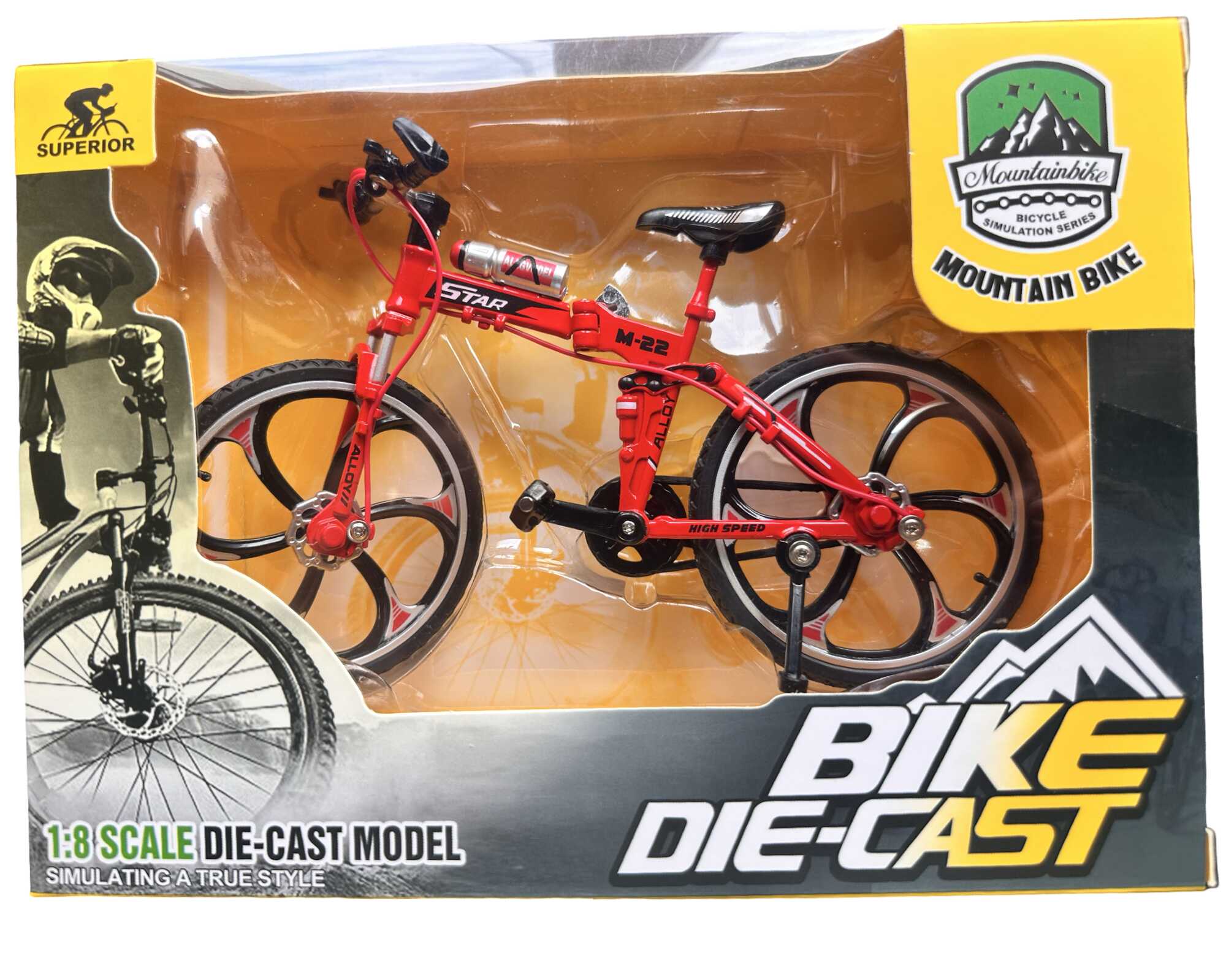 img_2929 Macheta Bicicleta Mountain Bike Rosie 1:8 Metal Die-Cast - imagine 1