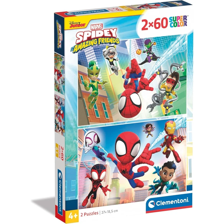 Set puzzle Spidey and His Amazing Friends Clementoni 2 in 1 2x60 piese