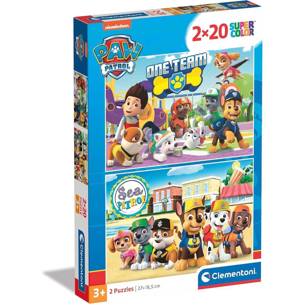Set puzzle Paw Patrol Clementoni 2 in 1 2x20 piese